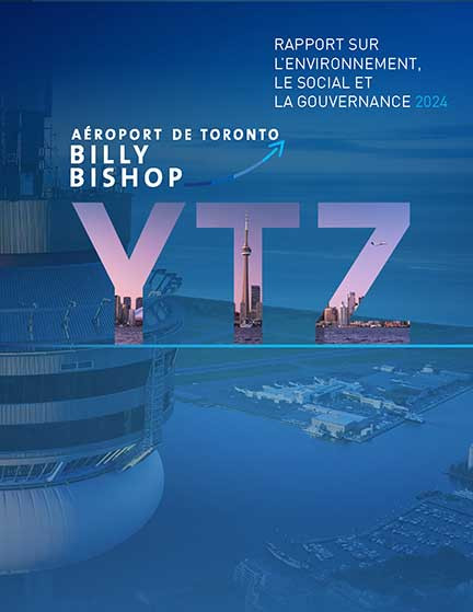 Couverture du rapport ESG 2024 de l’Aéroport Billy Bishop.