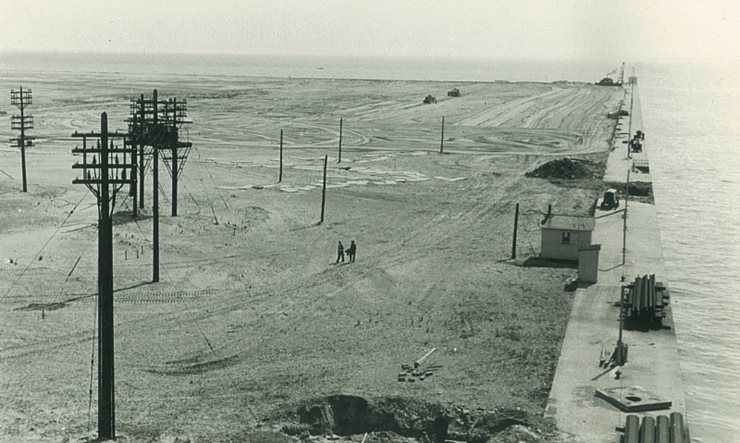 land levelled on island