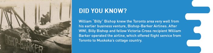 Bishop-Barker airplane with info on Billy Bishop and William Barker