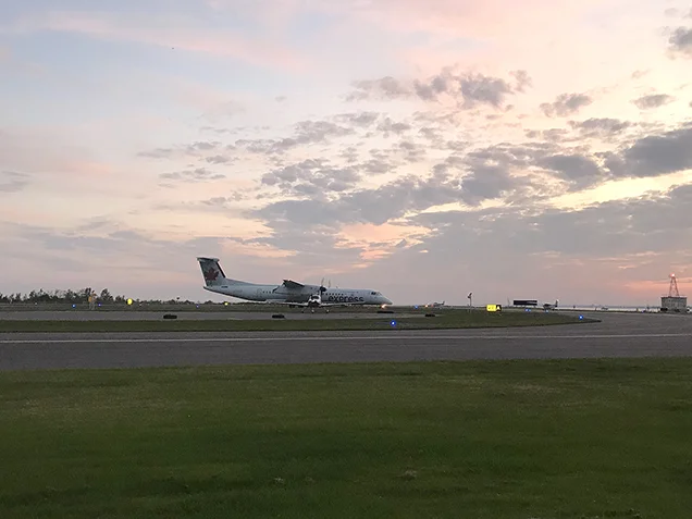 Plane on the runway