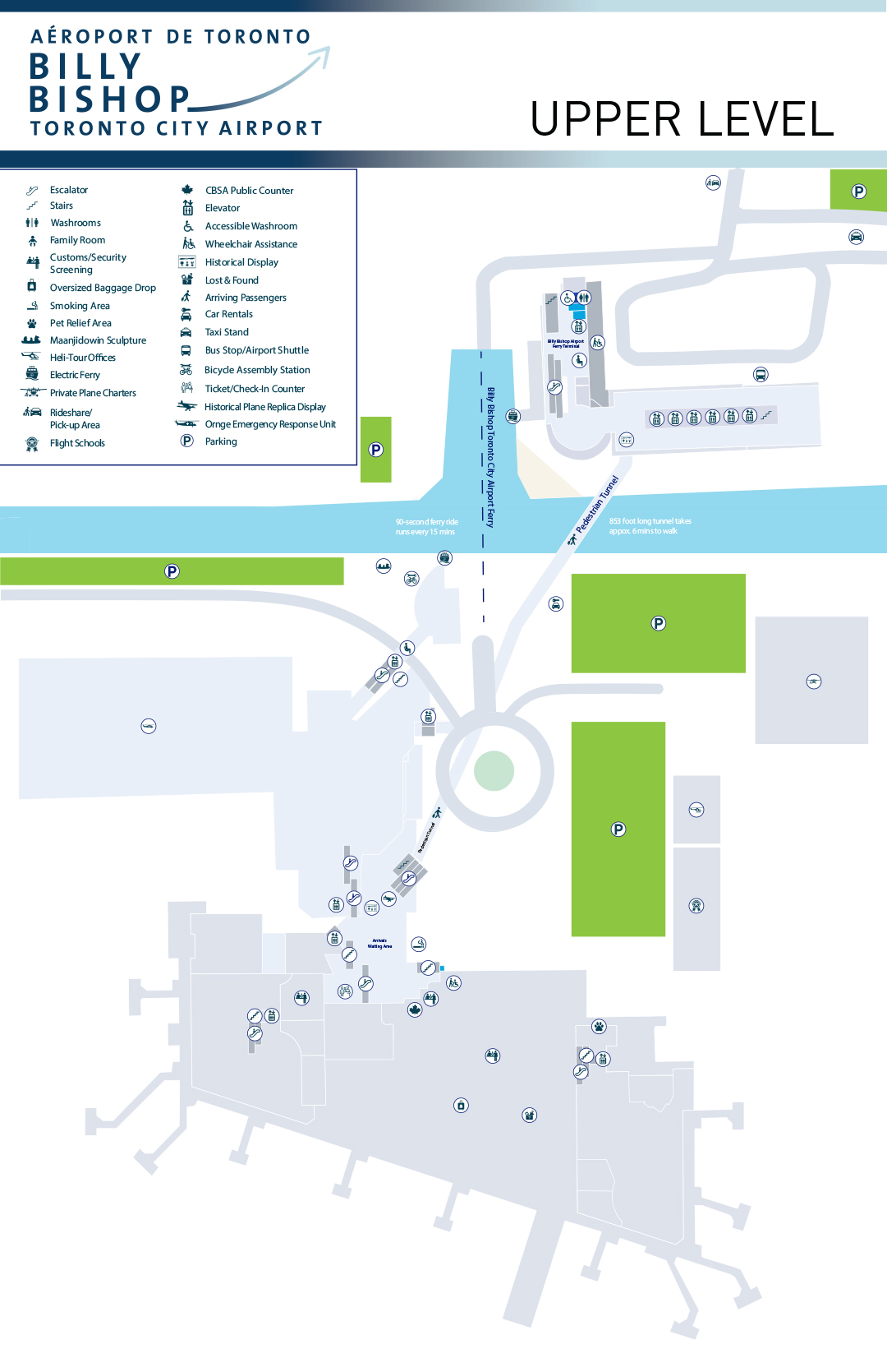 Billy Bishop Toronto City Airport Map. Click to open a larger PDF version of the map.