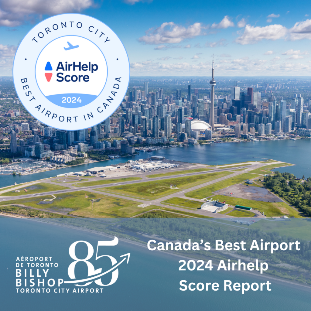 Billy Bishop Airport named Canada’s best airport in the 2024 AirHelp Score report.